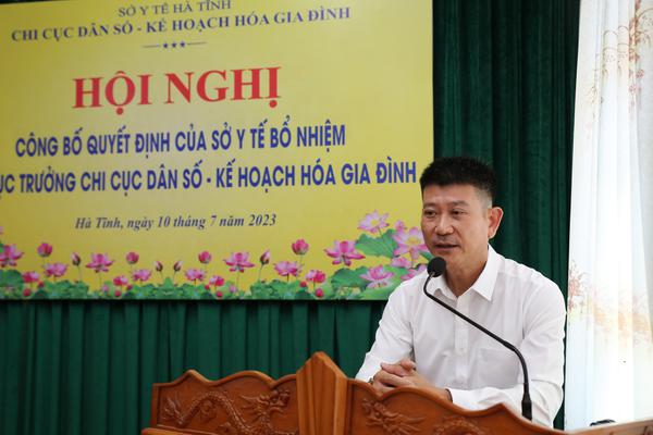 Giám đốc BVĐK Hương Khê làm Chi cục trưởng Chi cục Dân số - KHHGĐ Hà Tĩnh